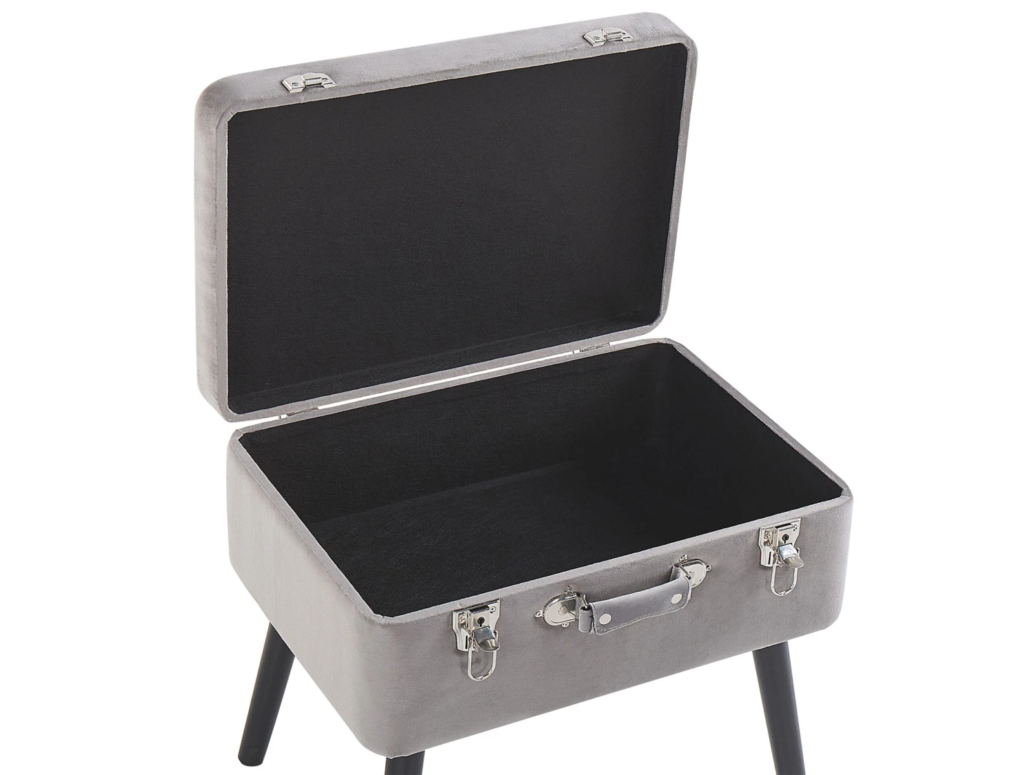 Hocker Fluweel Grijs MALLARD - Image 5