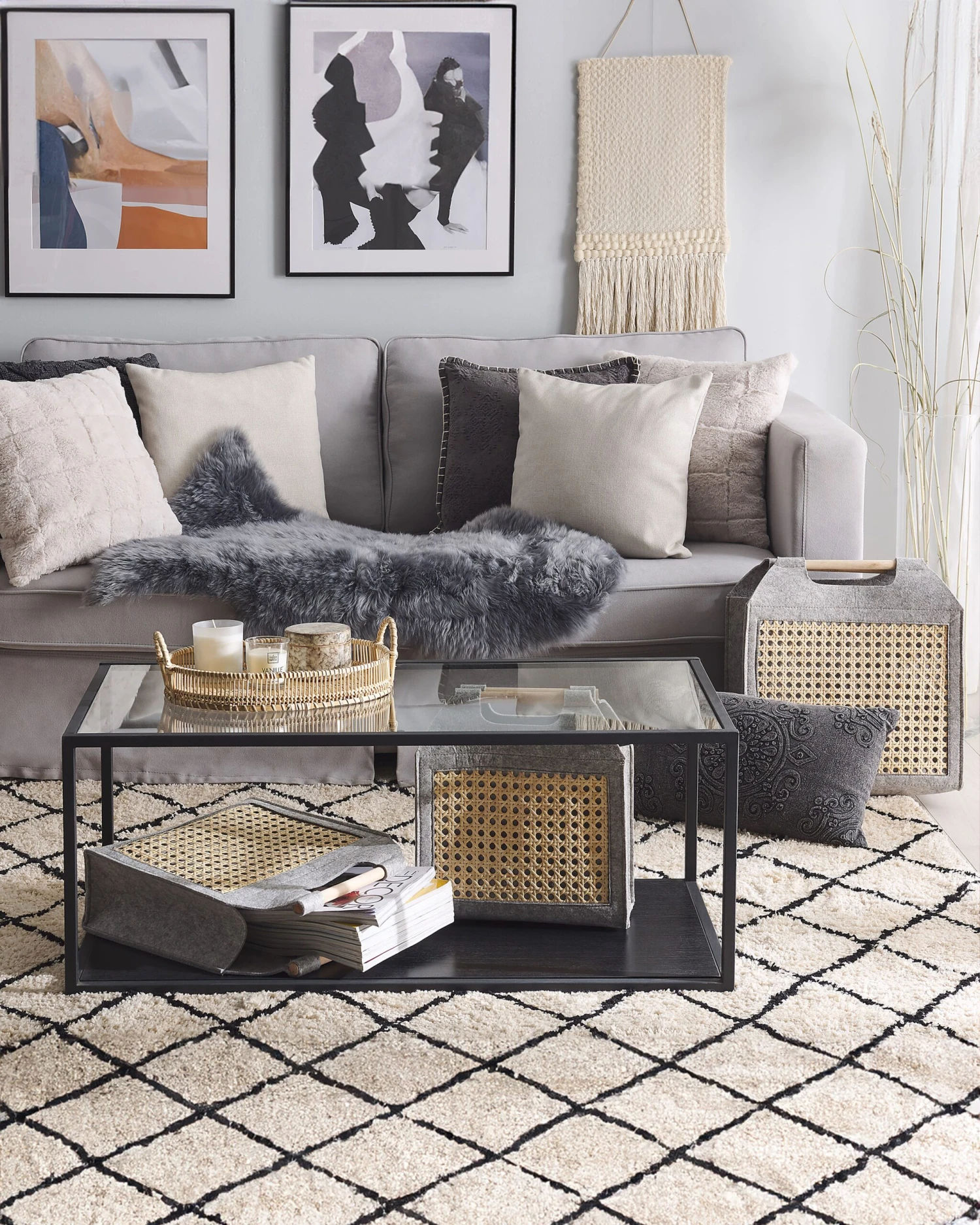 Manden Set Van 3 Lichtgrijs SARIOT - Image 2