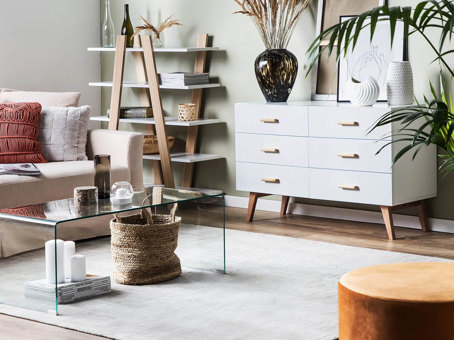 Boekenkast Lichtbruin/wit ESCALANTE - Image 3