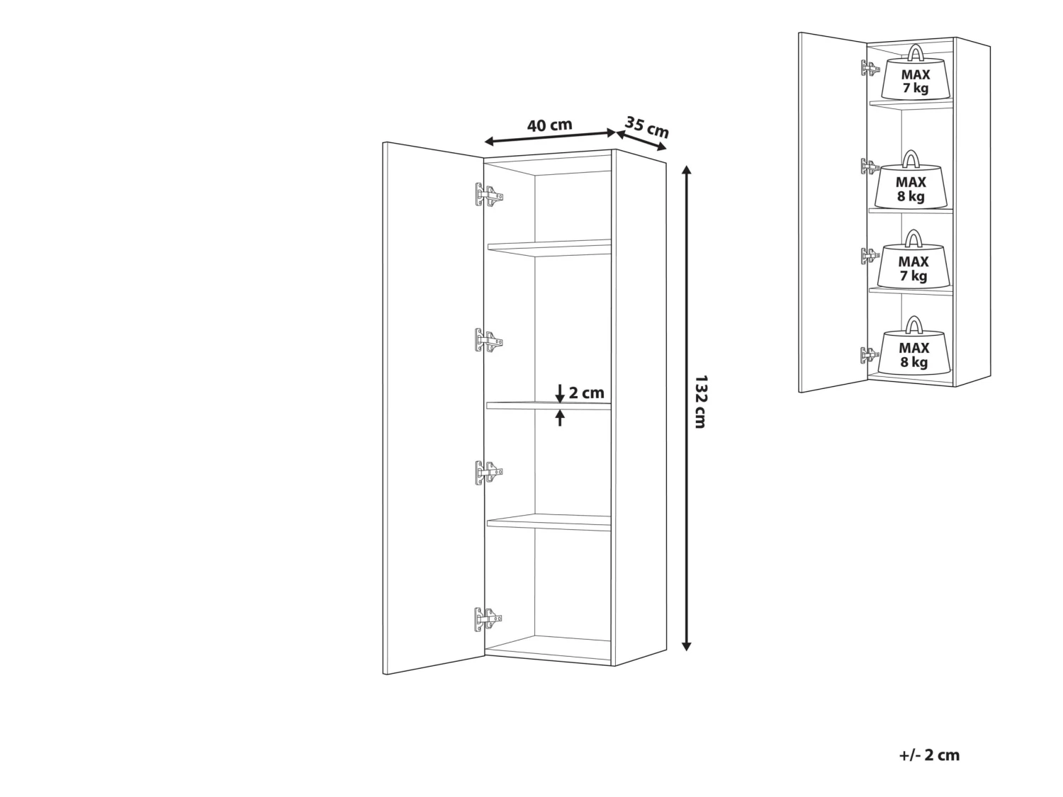 Wandkast Zwart MATARO - Image 7