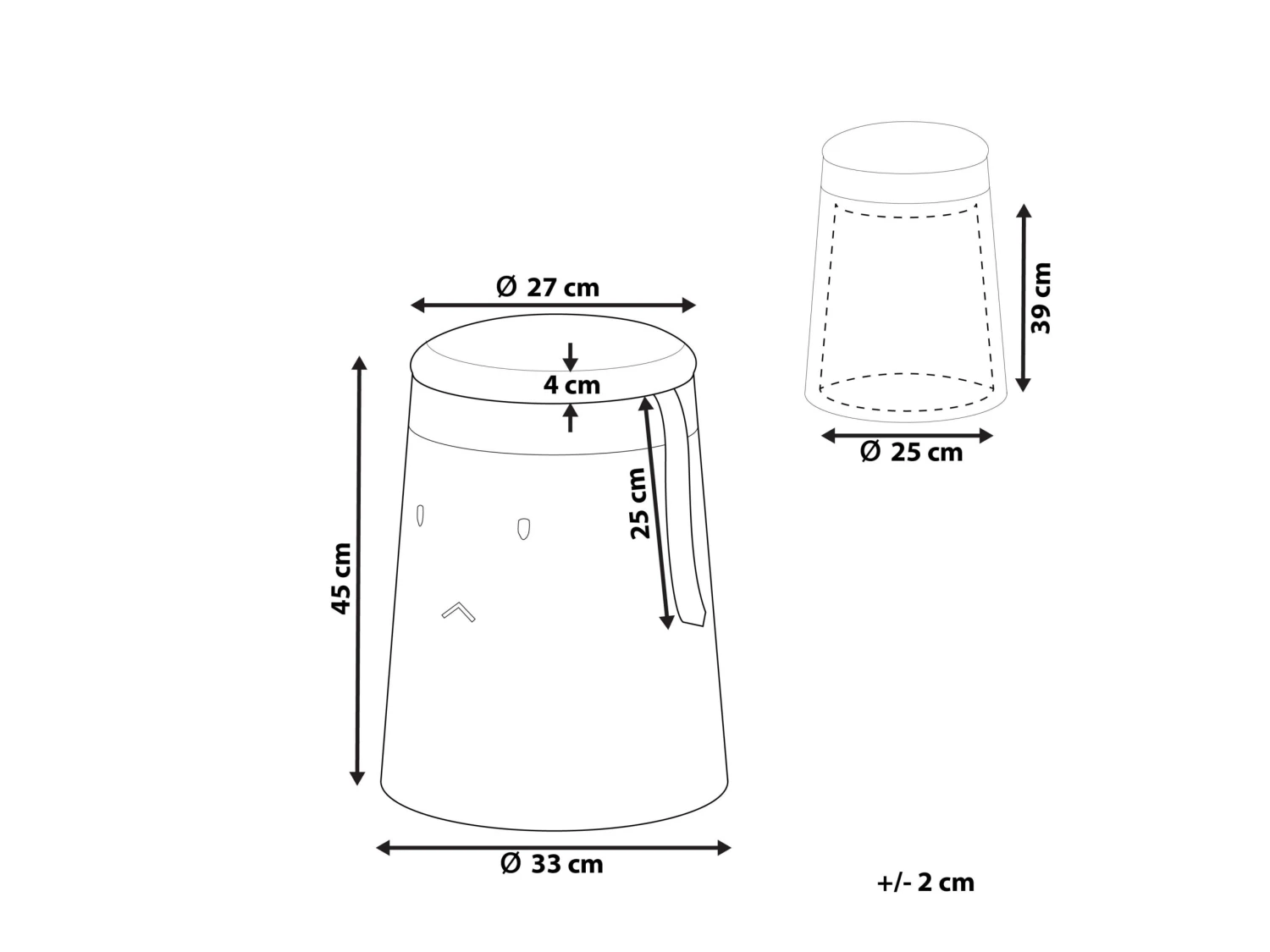 Poef Opbergruimte Beige SAMURAI - Image 6