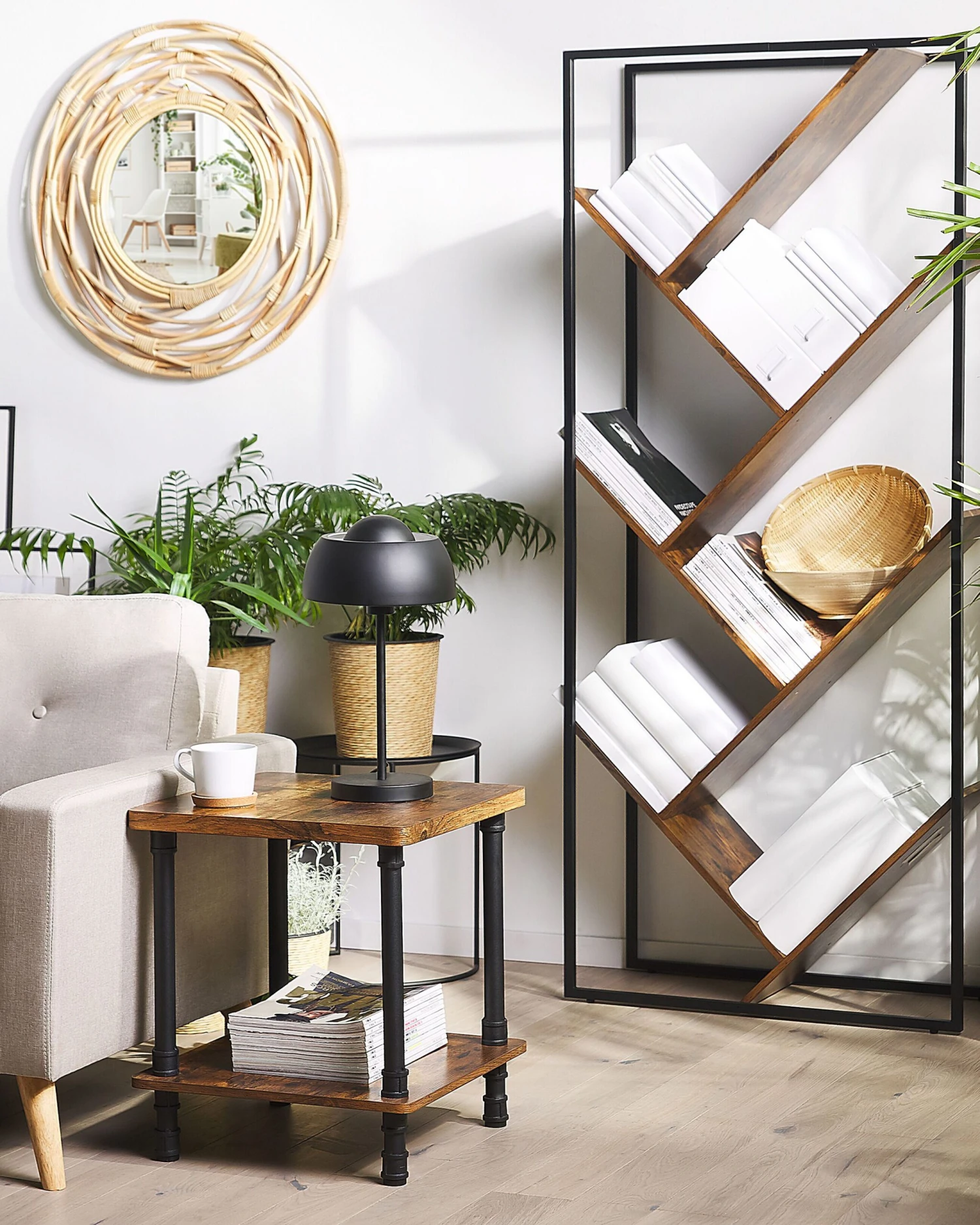 Bijzettafel Donkerbruin/zwart VERIL - Image 3