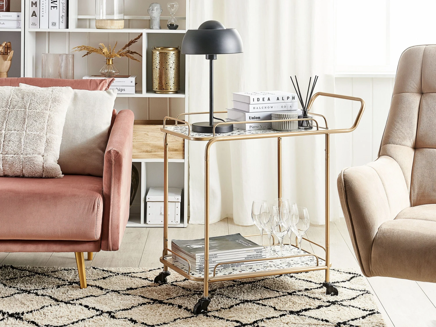 Keukentrolley Goud/terazzo GALENA - Image 2