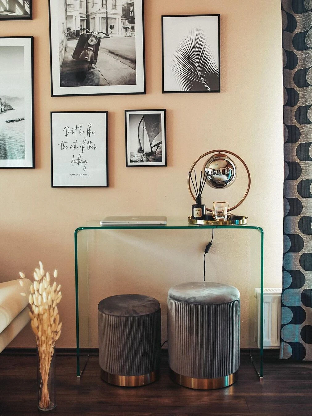 Poef Set Van 2 Fluweel Grijs MIRAMAR - Image 3