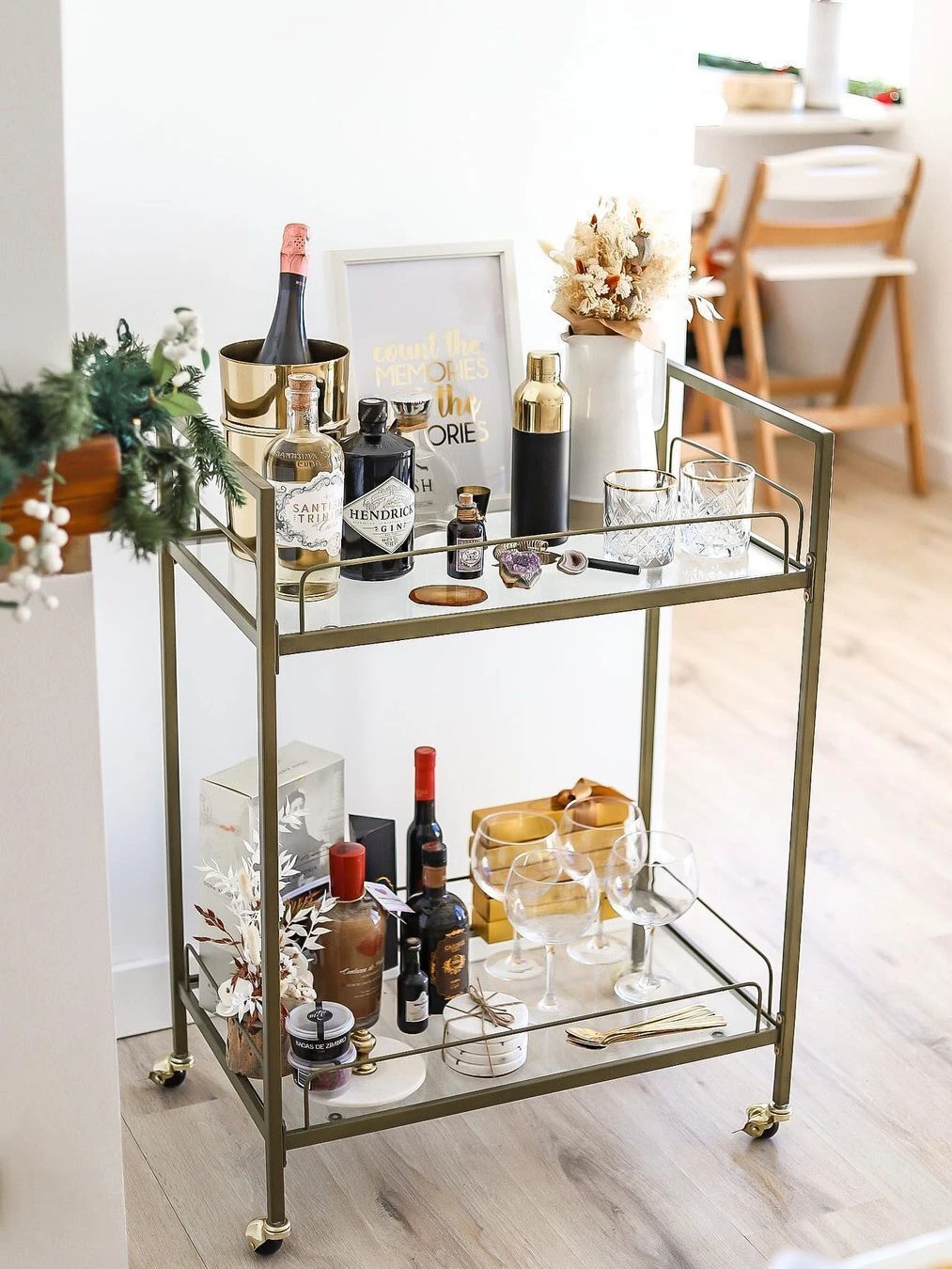 Keukentrolley Glas Goud VENETA - Image 3