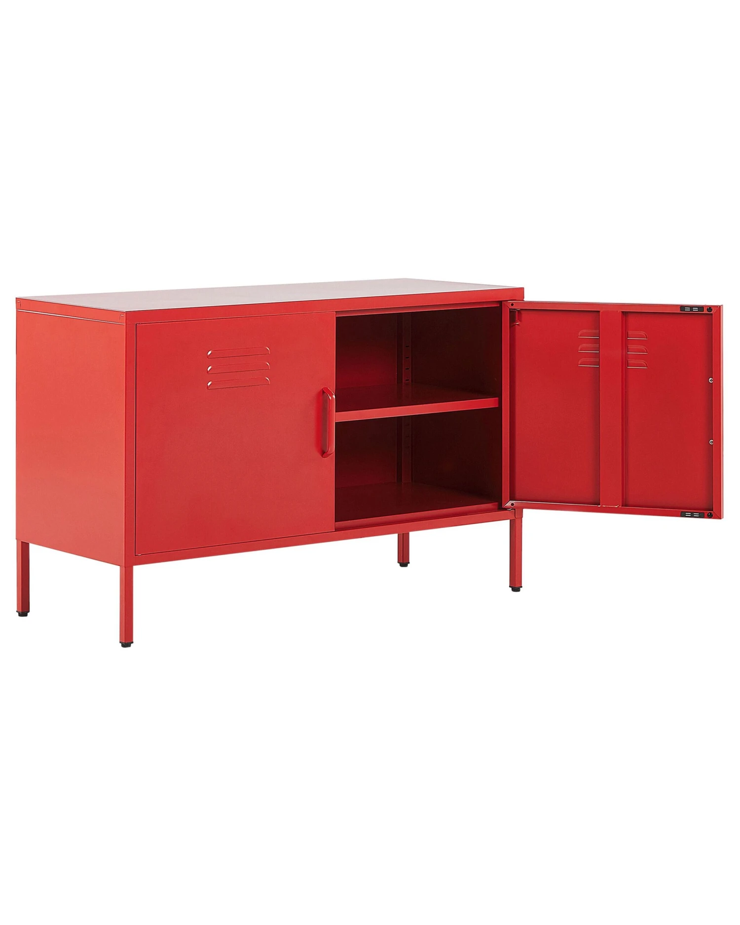 Sideboard Chromestaal Rood URIA - Image 4