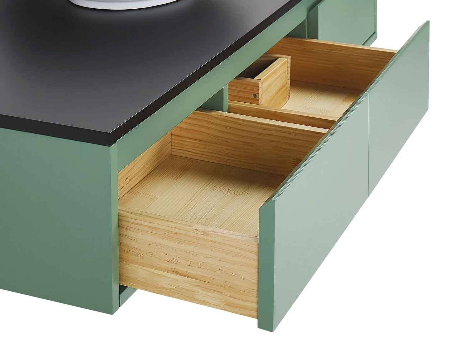 4-delige Badkamermeubelset Groen En Licht Hout ZARAGOZA - Image 6