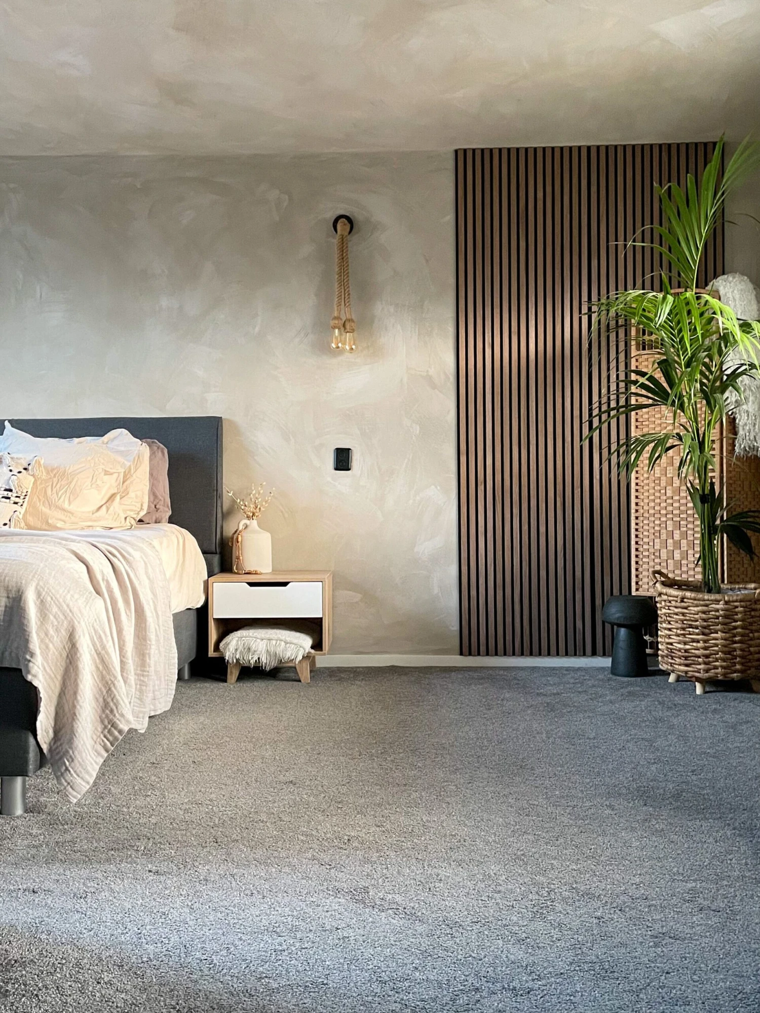 Nachtkastje Wit/lichtbruin SPENCER - Image 4