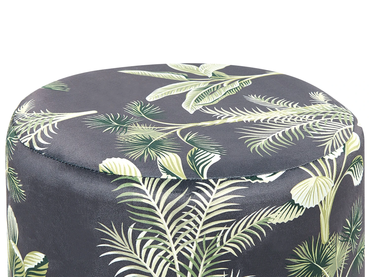 Poef Fluweel Zwart/groen ø 38 Cm WRILEY - Image 3