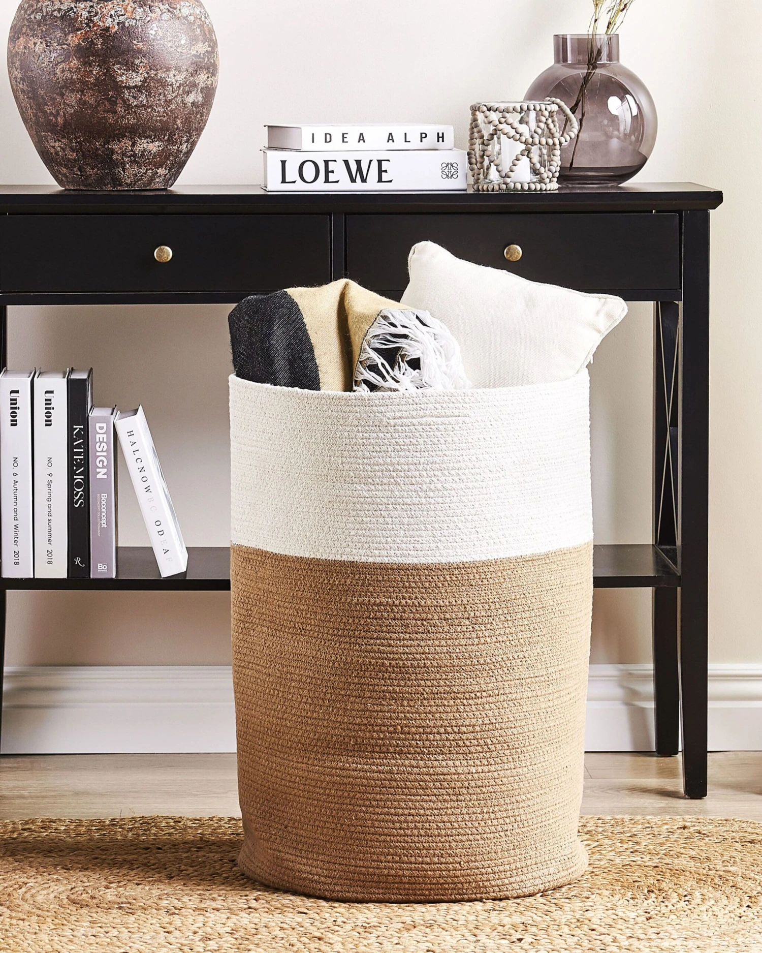 Mand Katoen Beige/wit ARDESEN - Image 2