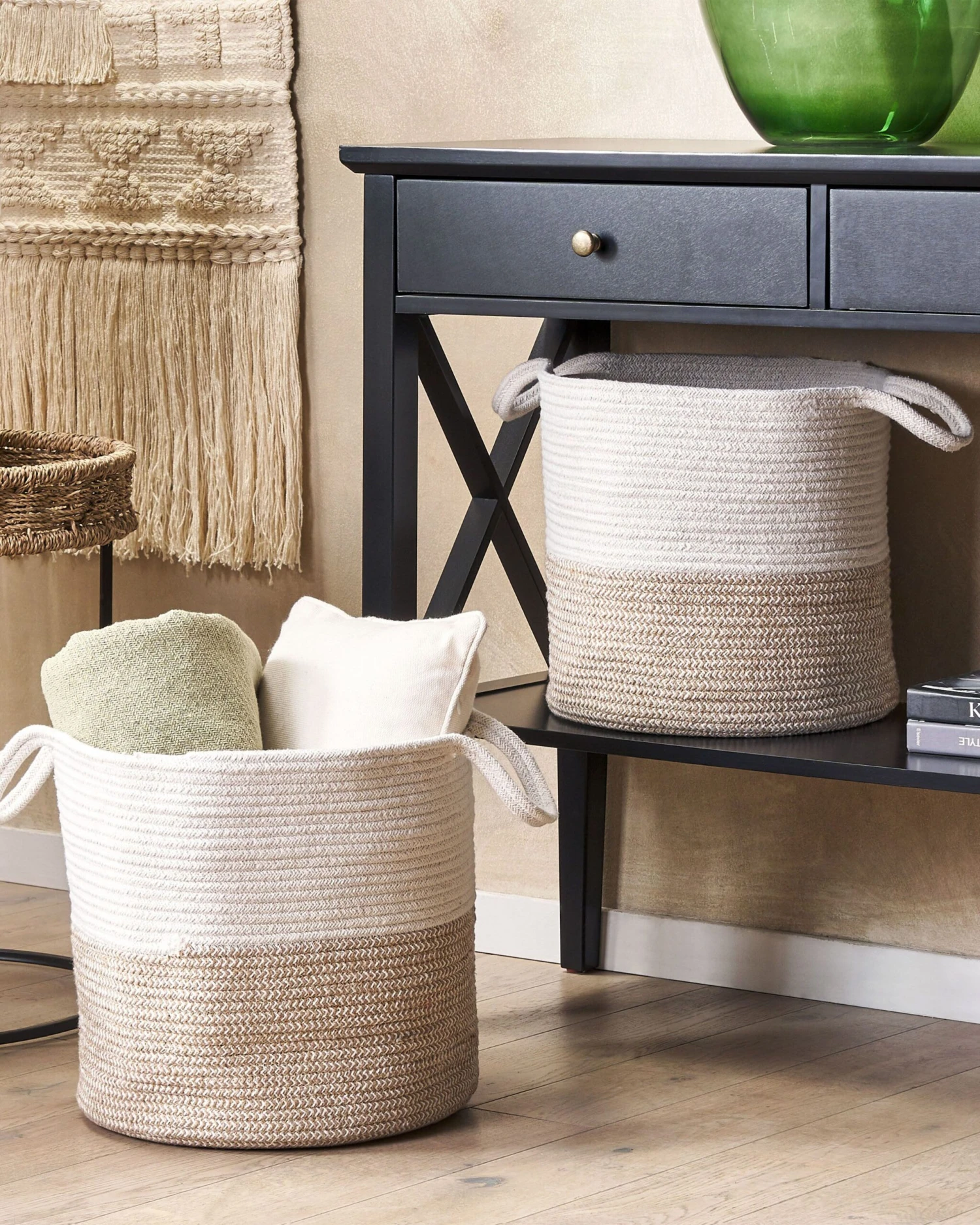 Mand Set Van 2 Katoen Wit/beige PAZHA - Image 2