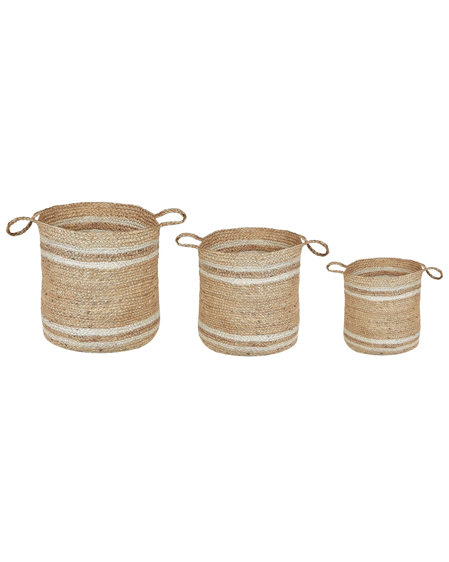 Mand Set Van 3 Jute Naturel/beige ZHOB