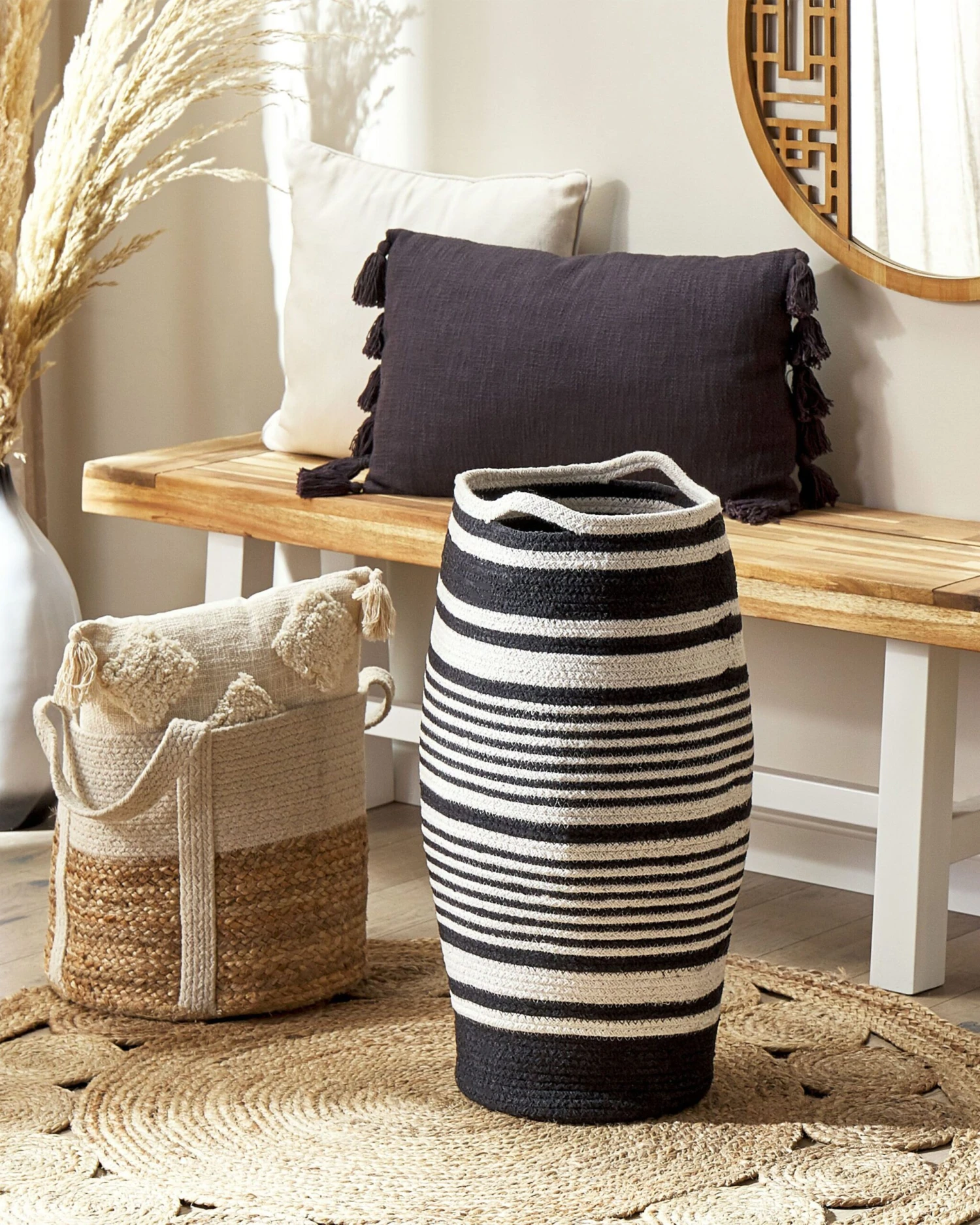 Mand Katoen Wit/zwart ARRAH - Image 2