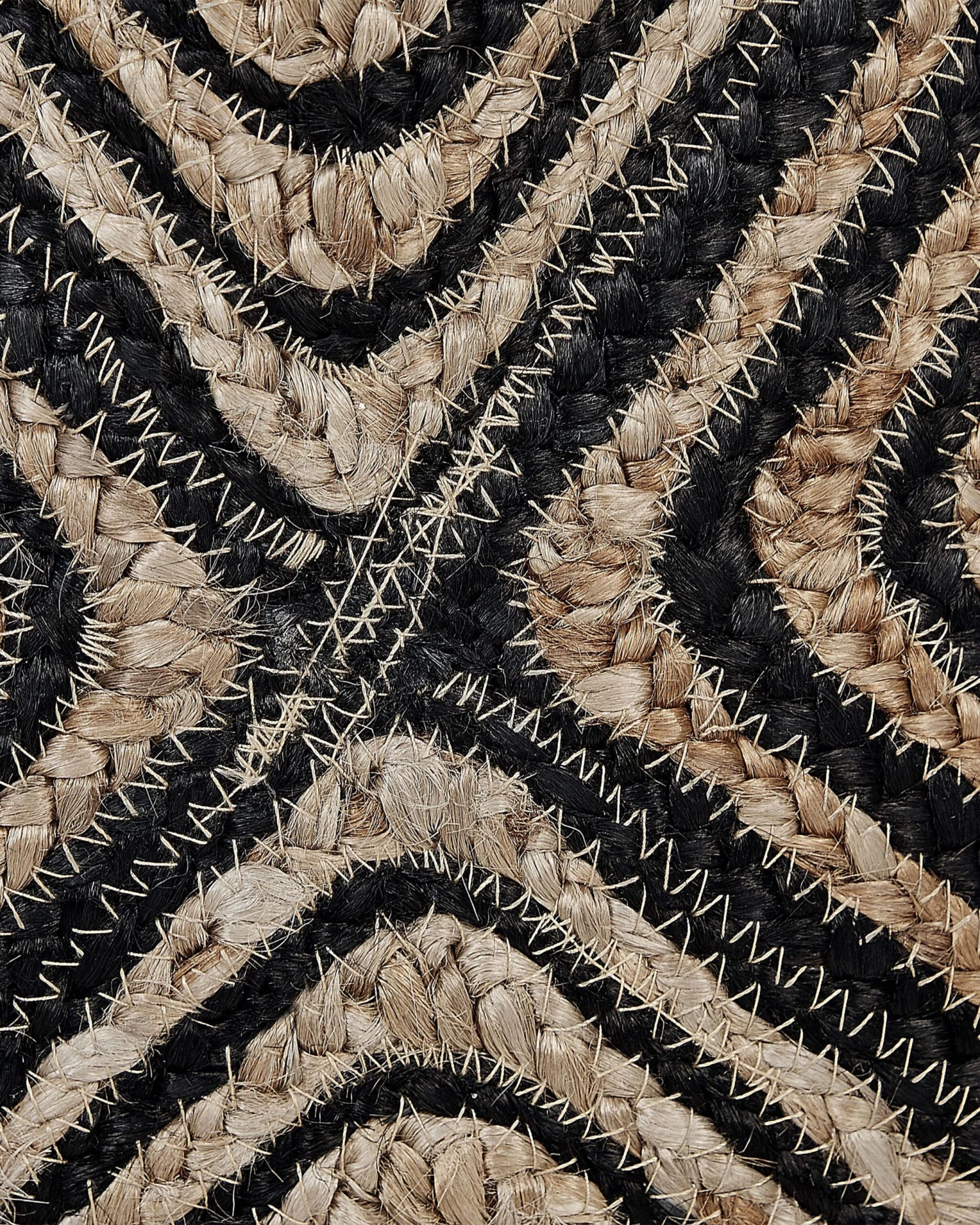 Mand Jute Naturel/zwart KOLHAPUR - Image 5