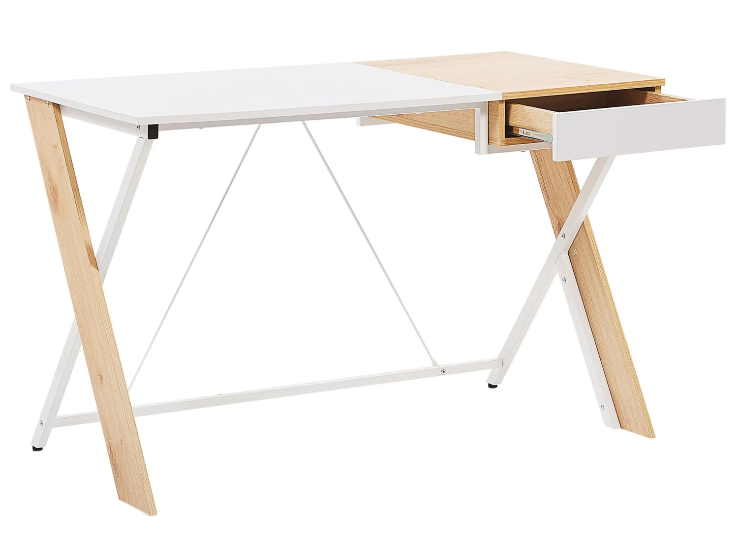 Bureauset Licht Hout En Wit FOSTER/HAMDEN - Image 10