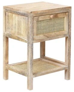 Nachtkastje 1 Lade Licht Hout ESTO