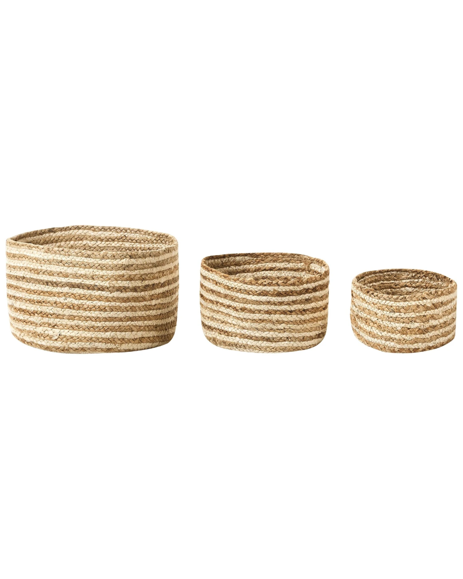 Mand Set Van 3 Jute Naturel/beige KAHU