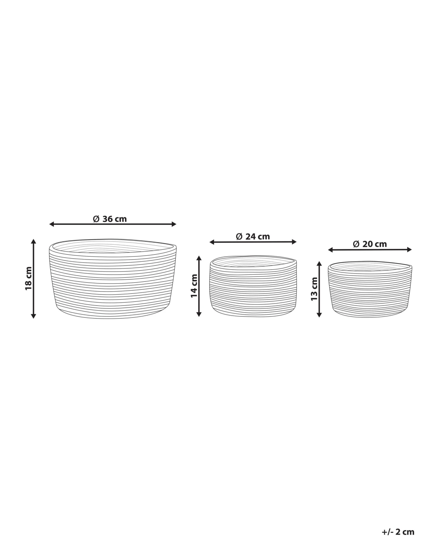 Mand Set Van 3 Jute Naturel/beige TAJORI - Image 9