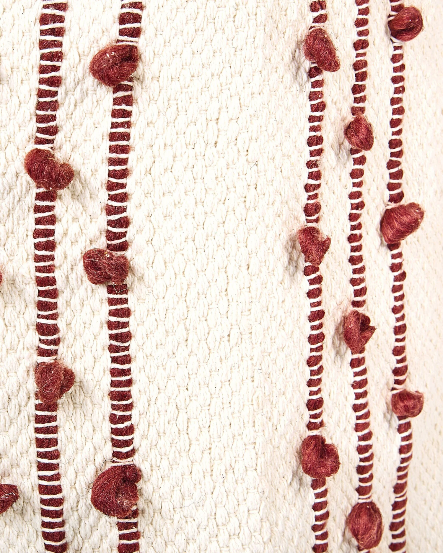 Mand Set Van 2 Katoen Beige/rood KHEL - Image 6