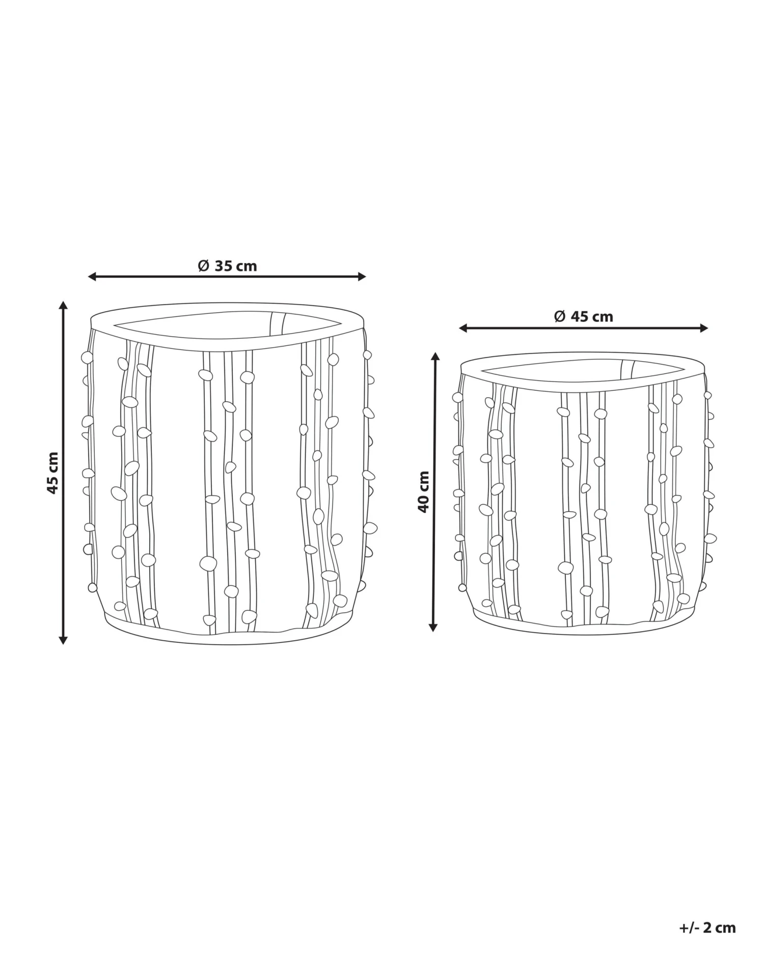 Mand Set Van 2 Katoen Beige/rood KHEL - Image 7