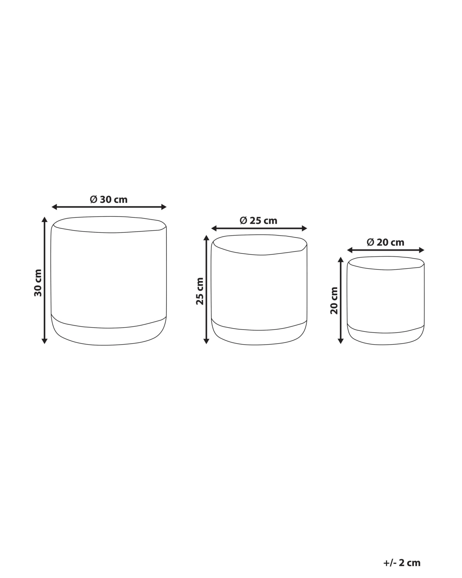 Mand Set Van 3 Wit/beige BASIMA - Image 6