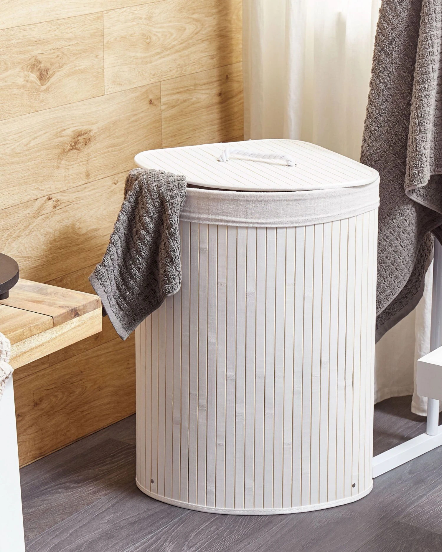 Wasmand Bamboe Wit 60 Cm MATARA - Image 2