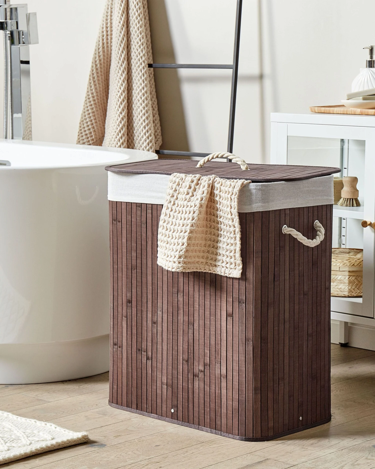 Wasmand Bamboe Donkerbruin 60 Cm KANDY - Image 2