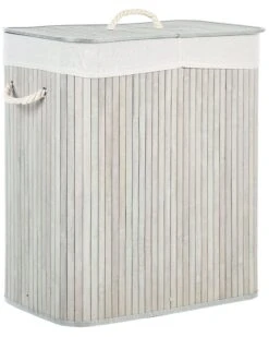 Wasmand Bamboe Grijs 60 Cm KANDY