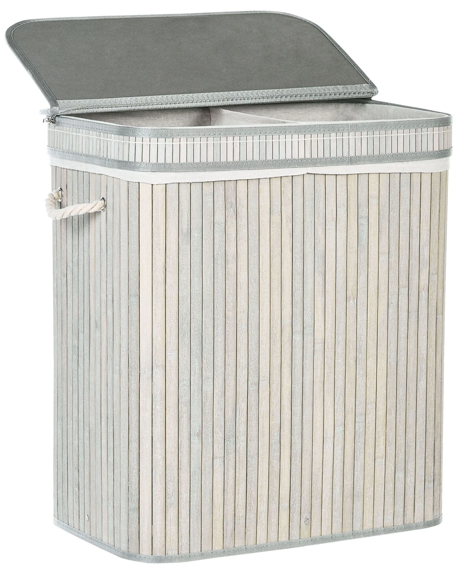 Wasmand Bamboe Grijs 60 Cm KALTHOTA - Image 4