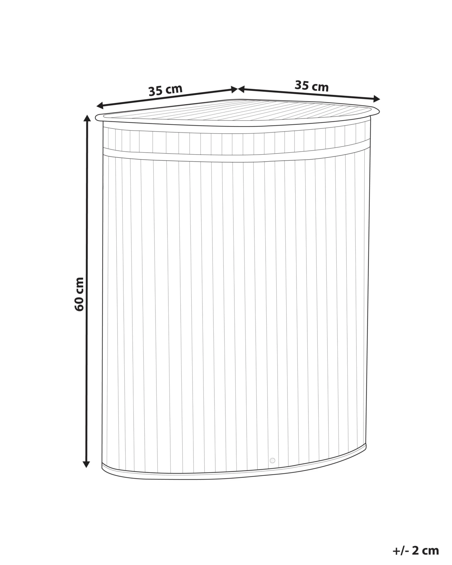 Wasmand Bamboe Lichtbruin 60 Cm BADULLA - Image 9
