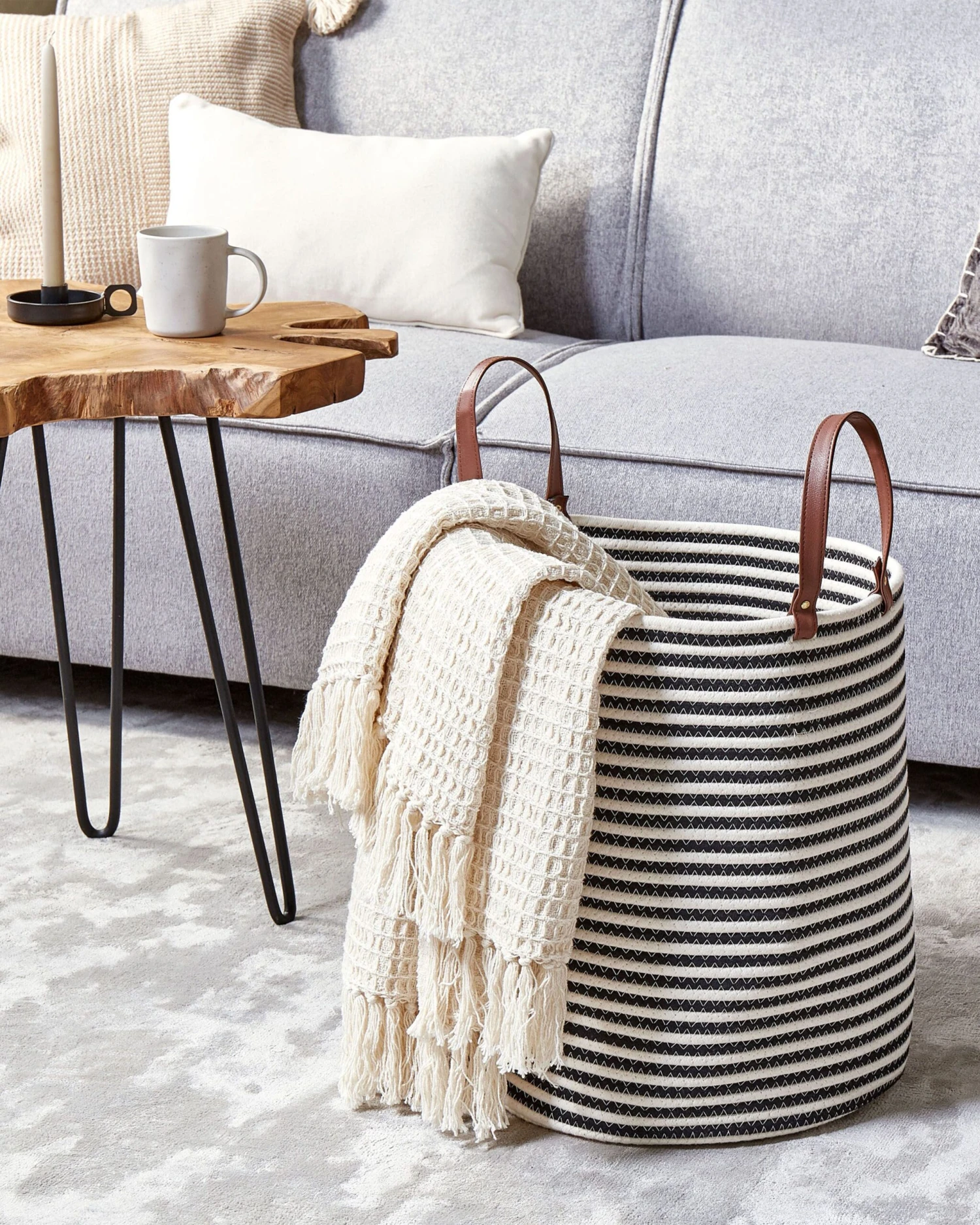 Mand Katoen Zwart/wit ICHKA - Image 2