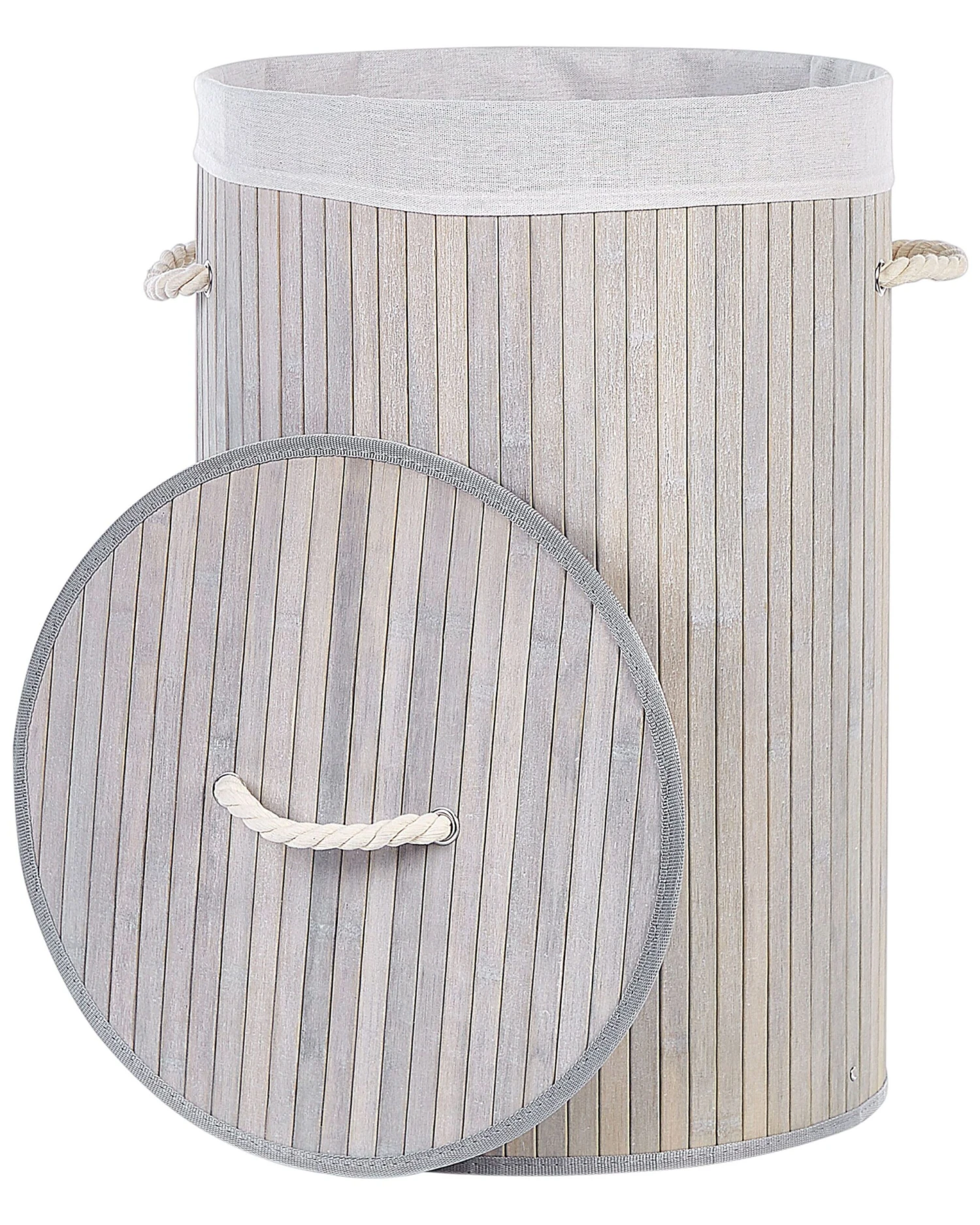 Mand Met Deksel Grijs SANNAR - Image 3