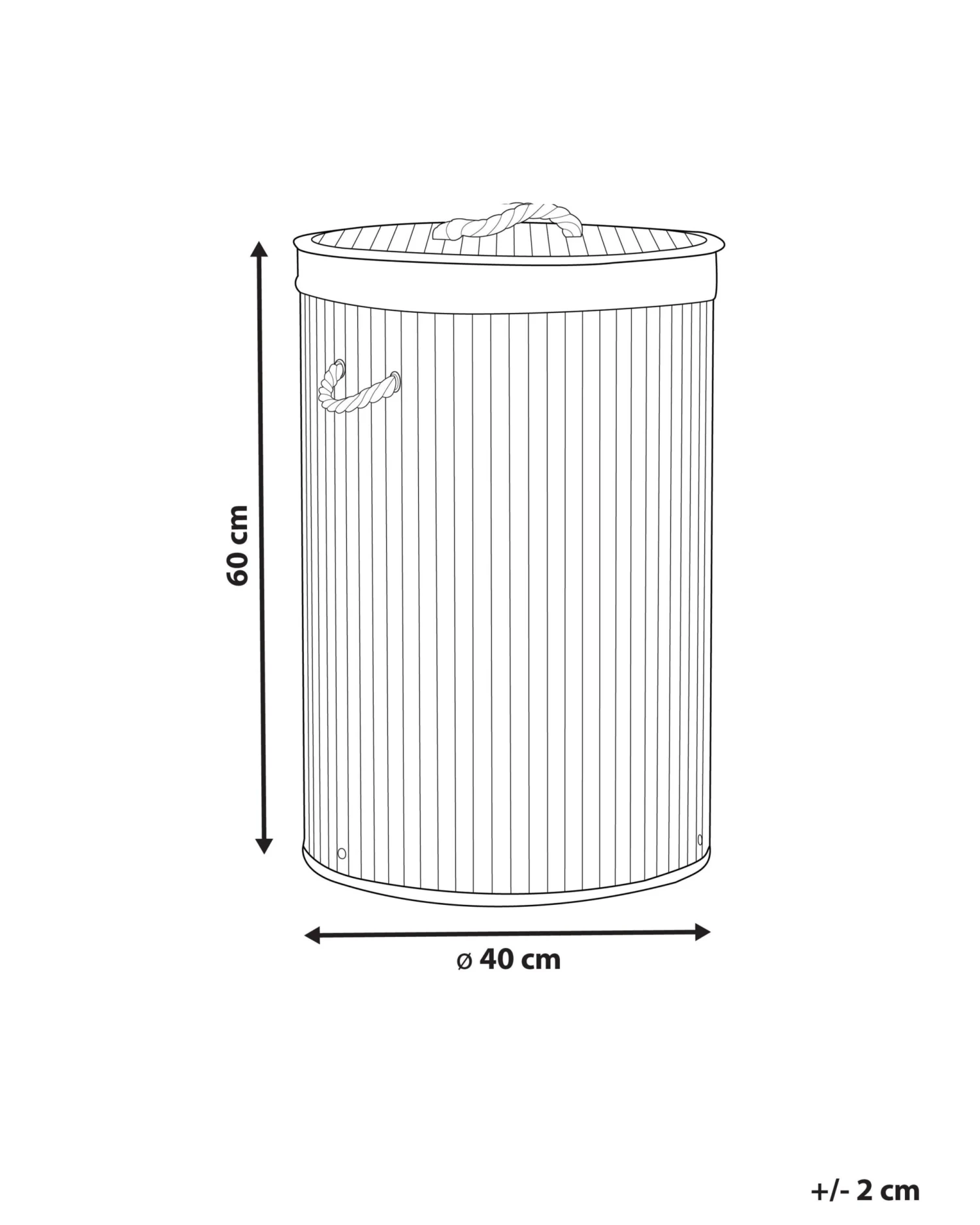 Mand Met Deksel Grijs SANNAR - Image 6
